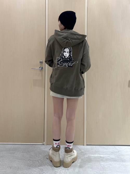 FACE JACQUARD RIBBED SOCKS（ソックス/靴下）｜X-girl（エックス