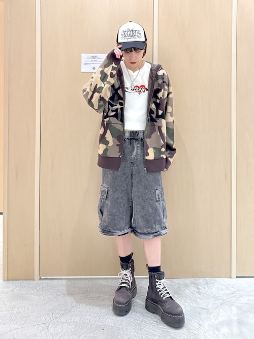 JACQUARD KNIT ZIP UP HOODIE（ニット/セーター）｜X-girl（エックス