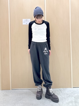 「スウェットコーデ」｜「アイテム（ニットキャップ/ビーニー）」を使った、mikuさん（レディース・163cm）の夏コーディネート