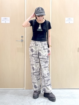 「アイテム（キーホルダー）」を使った、mikuさん（レディース・163cm）の夏コーディネート