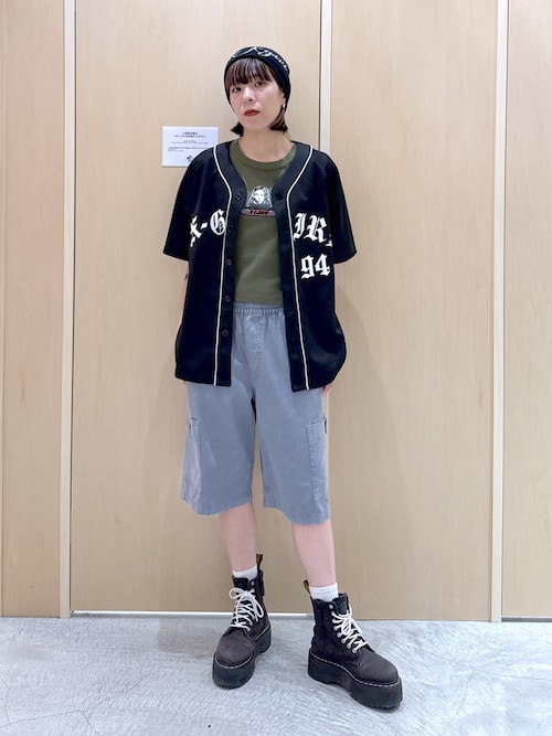 OLD ENGLISH LOGO BASEBALL SHIRT（シャツ/ブラウス）｜X-girl