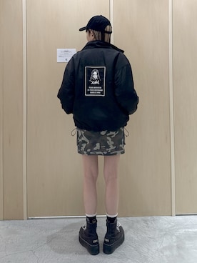 「アイテム（ナイロンジャケット）」を使った、mikuさん（レディース・163cm）の冬コーディネート