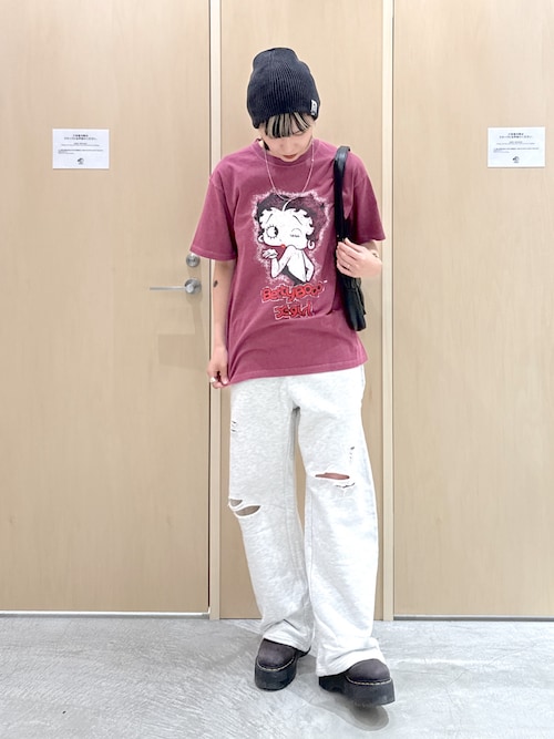 X-girl x BETTY BOOP(TM) S/S TEE（Tシャツ/カットソー）｜X