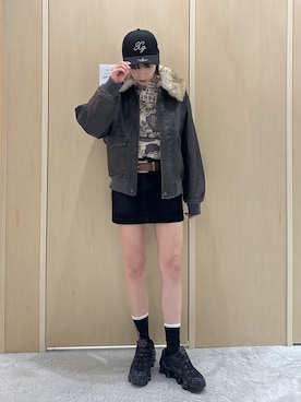 「X-girl（エックスガール）のアイテム」を使った、mikuさん（レディース・163cm）の秋コーディネート