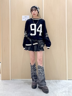 「X-girl（エックスガール）のアイテム」を使った、mikuさん（レディース・163cm）の秋コーディネート