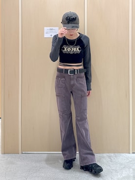「X-girl（エックスガール）のアイテム」を使った、mikuさん（レディース・163cm）の秋コーディネート