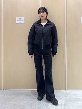 「アイテム（ナイロンジャケット）」を使った、mikuさん（レディース・163cm）の秋コーディネート