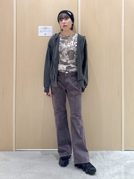 「X-girl（エックスガール）のアイテム」を使った、mikuさん（レディース・163cm）の秋コーディネート