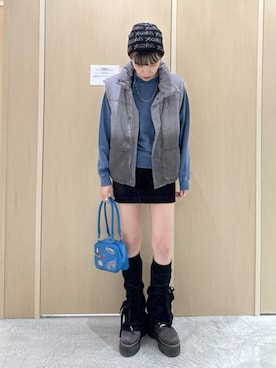 「アイテム（ナイロンジャケット）」を使った、mikuさん（レディース・163cm）の秋コーディネート