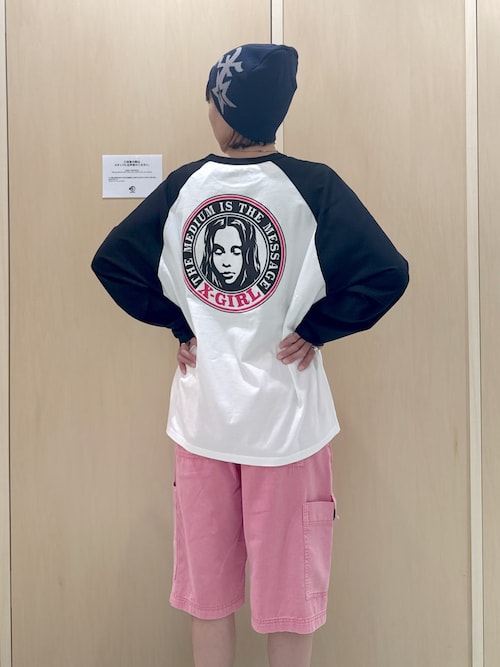 CIRCLE LOGO AND FACE B/B BIG TEE（Tシャツ/カットソー）｜X