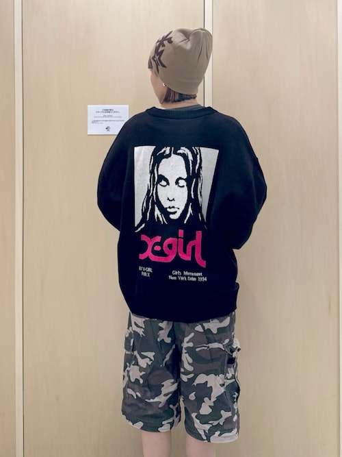 FACE JACQUARD KNIT TOP（ニット/セーター）｜X-girl（エックス