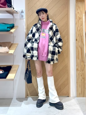 「ハンチング」｜「アイテム（ハンドバッグ）」を使った、mikuさん（レディース・162cm）の秋コーディネート