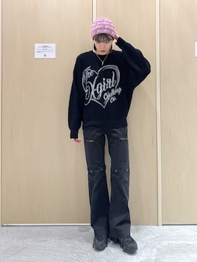 「X-girl（エックスガール）のアイテム」を使った、mikuさん（レディース・163cm）の秋コーディネート