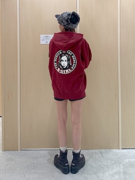 「X-girl（エックスガール）のアイテム」を使った、mikuさん（レディース・163cm）の秋コーディネート