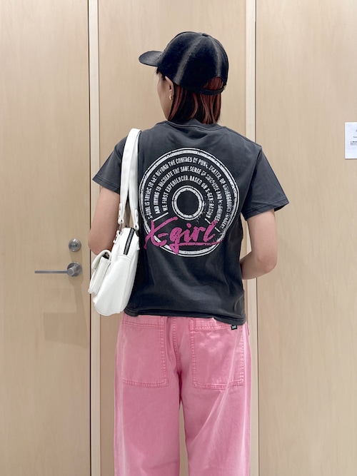PIGMENT DYED CIRCLE TEXT LOGO S/S TEE（Tシャツ/カットソー