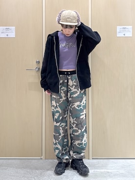 「カモ柄」｜mikuさん（レディース・163cm）の秋コーディネート