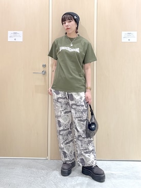 「アイテム（キーホルダー）」を使った、mikuさん（レディース・163cm）の夏コーディネート