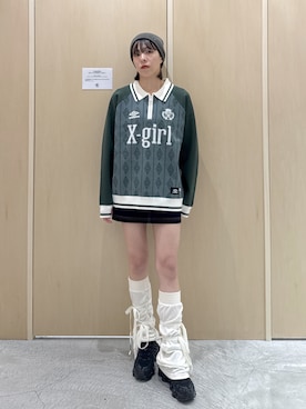 「アイテム（レッグウォーマー）」を使った、mikuさん（レディース・163cm）の秋コーディネート