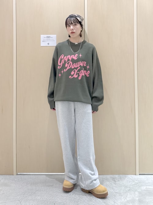 GIRL POWER LOGO JACQUARD KNIT TOP（ニット/セーター）｜X-girl