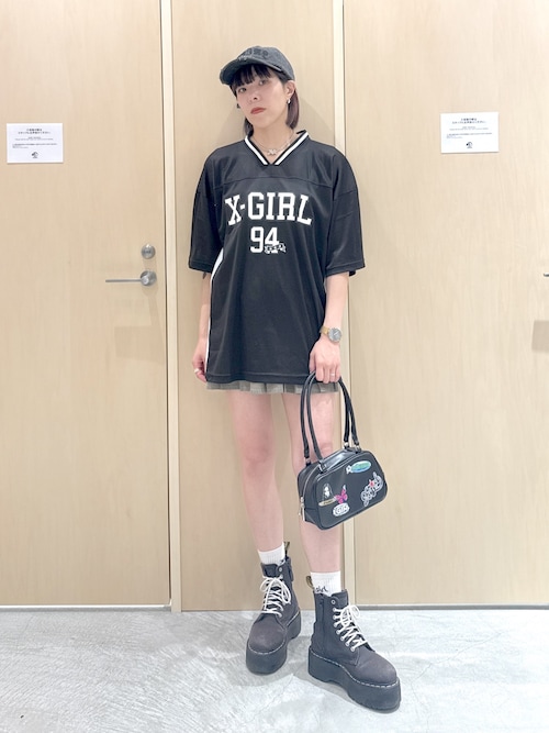 定価以下！！！エックスガール セール】FADED COMPACT S/S ZIP UP HOODIE（パーカー）｜X-girl
