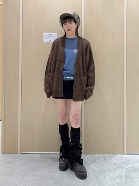 「アイテム（レッグウォーマー、ブラック系）」を使った、mikuさん（レディース・163cm）の秋コーディネート