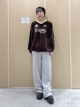 「X-girl（エックスガール）のアイテム」を使った、mikuさん（レディース・163cm）の秋コーディネート