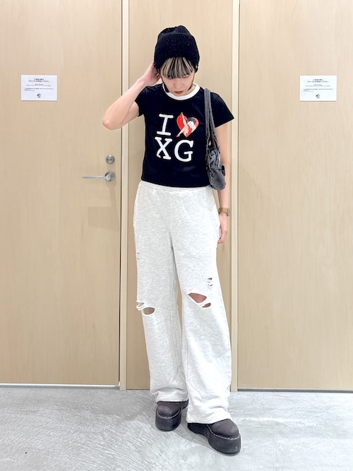 すぐ届く☆X-girl ハンドバッグ ストリートコーデのアクセント FRAY PATCH LOGO DENIM HANDBAG（ハンドバッグ）｜X-girl