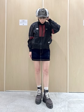 「X-girl（エックスガール）のアイテム」を使った、mikuさん（レディース・163cm）の秋コーディネート