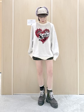 「X-girl（エックスガール）のアイテム」を使った、mikuさん（レディース・163cm）の秋コーディネート
