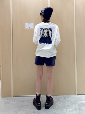 「スウェットコーデ」｜「アイテム（ニットキャップ/ビーニー）」を使った、mikuさん（レディース・163cm）の夏コーディネート