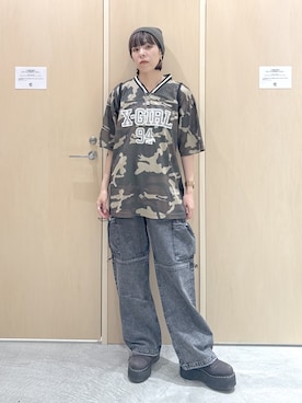 「アイテム（キーホルダー）」を使った、mikuさん（レディース・163cm）の夏コーディネート