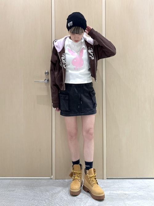 PLAYBOY × X-girl COMPACT ZIP UP SWEAT HOODIE（パーカー）｜PLAYBOY