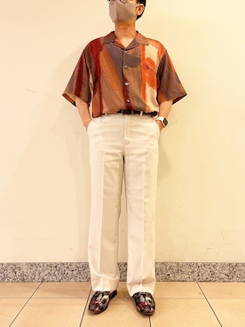 「soe（ソーイ）のアイテム（シャツ/ブラウス）」を使った、ゆさん（メンズ・165cm）の夏コーディネート