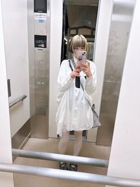 「アイテム（シャツワンピース）」を使った、nya1210mさん（レディース・153cm）の秋コーディネート