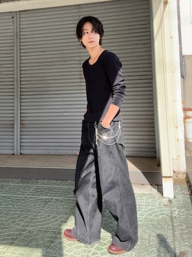 「アイテム（モカシン/デッキシューズ）」を使った、murarikuさん（メンズ・174cm）の秋コーディネート
