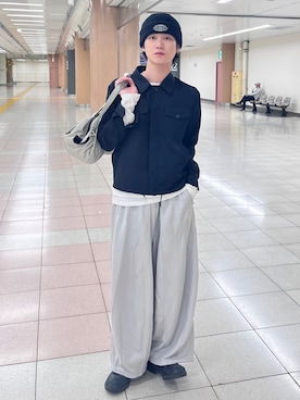 「アイテム（スウェットパンツ）」を使った、murarikuさん（メンズ・174cm）の秋コーディネート