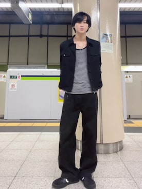 「JOURNAL STANDARD（ジャーナルスタンダード）のアイテム（デニムパンツ）」を使った、murarikuさん（メンズ・174cm）の秋コーディネート