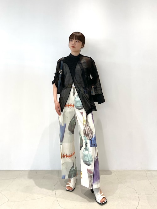 ウォーターグラスペイントワイドストレートパンツ［PUBLIC TOKYO］ PUBLIC TOKYO（パブリックトウキョウ）の「【栃木県産
