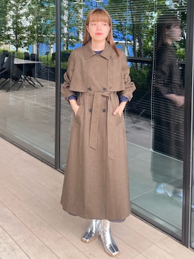 「アイテム（トレンチコート、その他）」を使った、Akane lrlife0628さん（レディース・166cm）の秋コーディネート