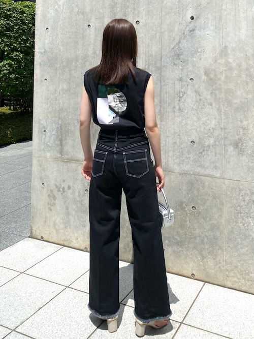 【値下げ】PUBLIC TOKYOフリンジ裾 ブラック ストレートデニム PUBLIC DENIM RELAXWIDE(1 BLACK): : メンズ｜PUBLIC TOKYO