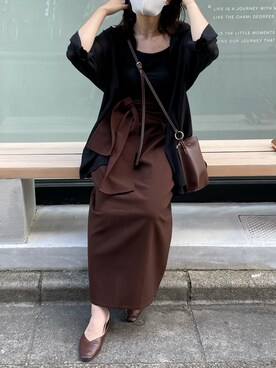 「ブラウン×ブラック」｜ri104chibiさん（レディース・147cm）の秋コーディネート