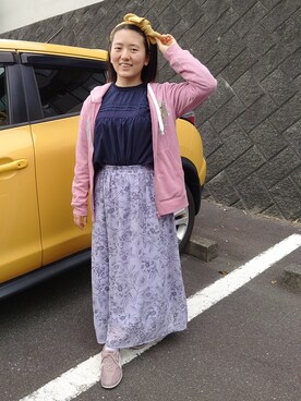 「メチャカリ」｜ゆうなさん（レディース・152cm）の春コーディネート