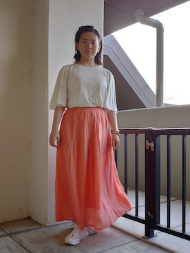 「メチャカリ」｜ゆうなさん（レディース・152cm）の夏コーディネート