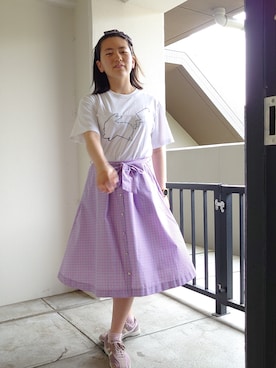 「Feroux（フェルゥ）のアイテム」を使った、ゆうなさん（レディース・152cm）の夏コーディネート