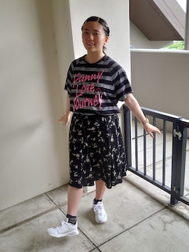 「メチャカリ」｜ゆうなさん（レディース・152cm）の夏コーディネート