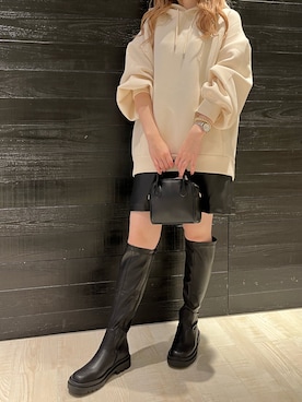 「トレンドファッション」｜「アイテム（ブーツ）」を使った、aika9817さん（レディース・157cm）の秋コーディネート