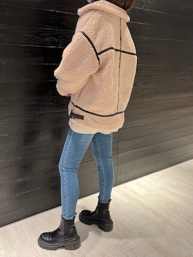 「moussy」｜「アイテム（ブルゾン）」を使った、aika9817さん（レディース・157cm）の冬コーディネート