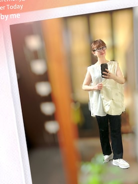 「アイテム（エコバッグ/サブバッグ）」を使った、２⭐️（👀不調しばらく👓）さん（レディース・155cm）の夏コーディネート