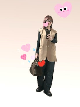 「無印良品（ムジルシリョウヒン）のアイテム」を使った、２⭐️（4:50起床21:50就寝）さん（レディース・155cm）の秋コーディネート