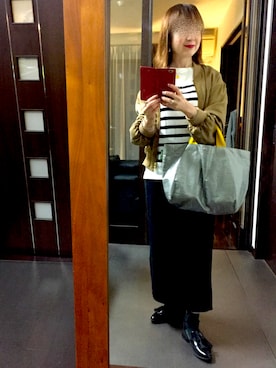 「Noble（ノーブル）のアイテム（ブルゾン）」を使った、２⭐️（4:50起床21:50就寝）さん（レディース・155cm）の秋コーディネート